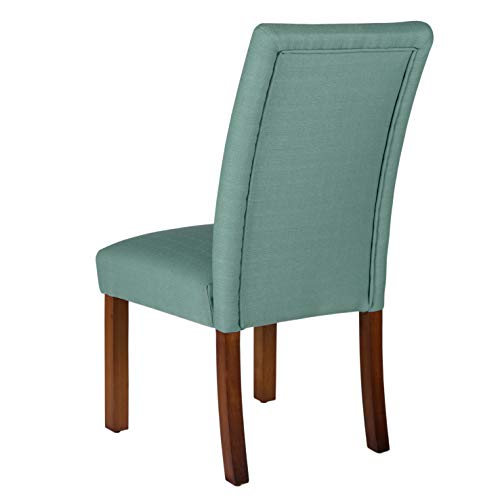 Homepop Home Decor | 4 – Button Tufted Upholstered Parsons Dining Chairs | Set Of 2 Accent Dining Chairs, Aqua #TOP7