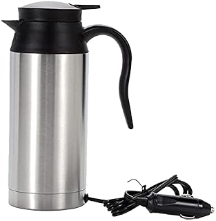 FDKJOK 750ML Electric Car Travel Kettle 24V Fast Boiler for Tea Coffee Hot Water Stainless Steel Kettle for Use in The Car Cigarette Lighter Charger