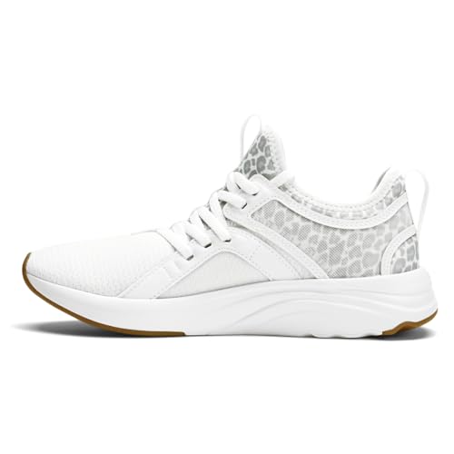 PUMA Womens Softride Sophia Wild Print Running Sneakers Shoes - White3