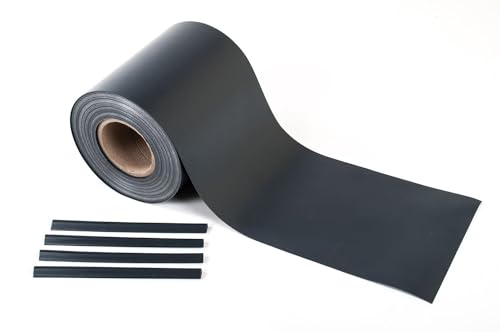 BURI 7m² PVC Sichtschutz grau Windschutz Zaunblende Lärmschutz Doppelstabmatten 35m