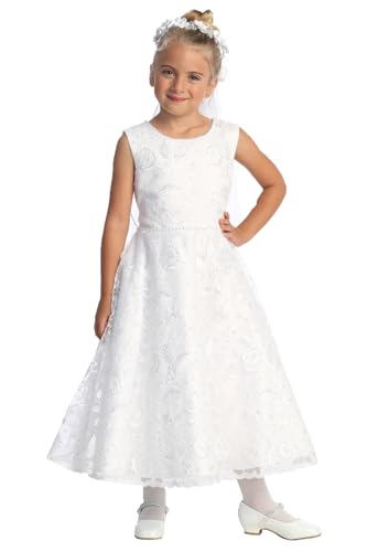 Catholic First Communion Dress for Girls - Holy White 1st Communion Dress - Vestidos de Primera Comunión Niña