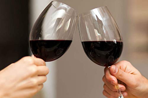 Image of SYANKA Italian Premium Wine Glasses Set of 8, 360 ML, Transparent, Ideal for White or Red Wine Glass, Non-Lead Crystal Clear