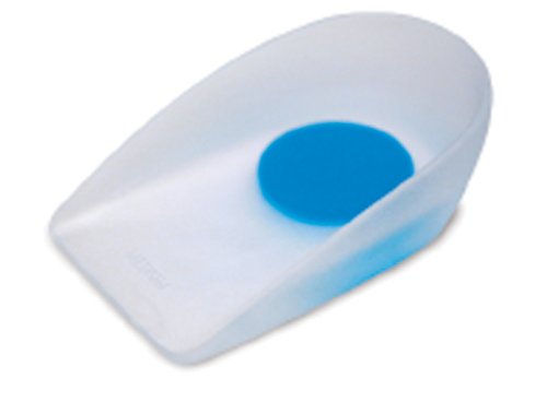 Performance Health Blue-Point Gel Heel Cups, Size 9+, Pair, Maximum Comfort While Standing, Walking, and Running, Viscoelastic Silicone, Fits Most Footwear, Shock Absorbing Heel Wedge