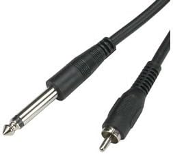 10 ft. 1/4 inch Mono Plug to RCA Plug Cable