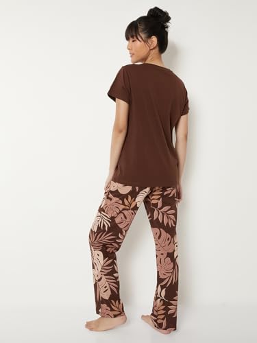 Image of Max Women's Printed Round Neck Half Sleeve Cotton Pyjama Set