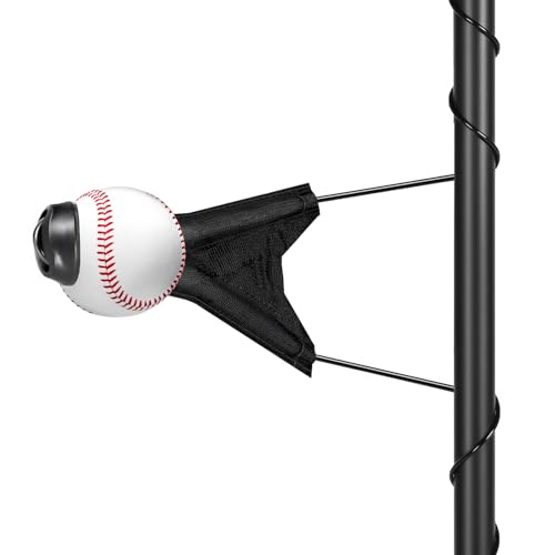 JASCOPRO Baseball Batting Swing Trainer Portable Hitting Trainer with Auto-Reset & Adjustable Ball Height Solo Baseball Swing Practice Equipment for Youth Adults Easy Setup No Tools Needed