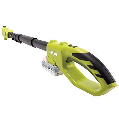 Sun Joe 24V-Ps8-Lte 24-Volt 8-Inch, 14-Foot Reach, Cordless Telescoping Pole Chain Saw W/8-Inch Cutting Bar, Auto-Oiler, Adjustable Pole Head For Tree Trimming, Kit (W/2.0-Ah Battery + Quick Charger) #TOP7
