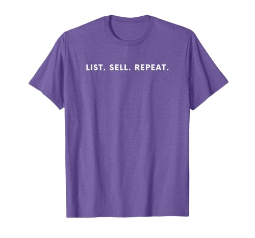 List. Sell. Repeat. T-Shirt, Men, Purple Heather, X-Large