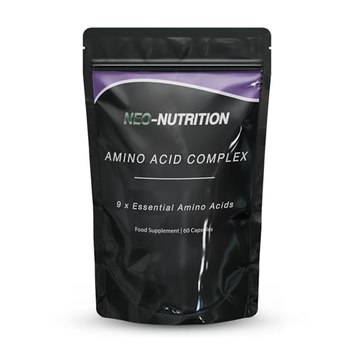 Amino Acids Complex 60 Vegan Capsules All 9 EAA Amino Acids with BCAAs to Build and Repair Muscle Recovery no fillers or Binders
