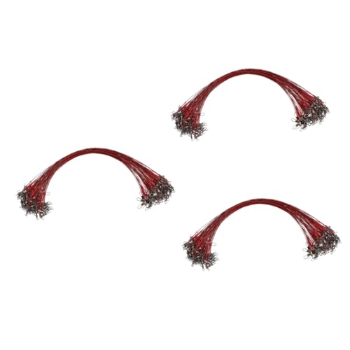 LIOOBO 3sets Fishing Wire Leader Trace Leaders for Fishing Hook Sturdy Material for Lake 100pcs*3