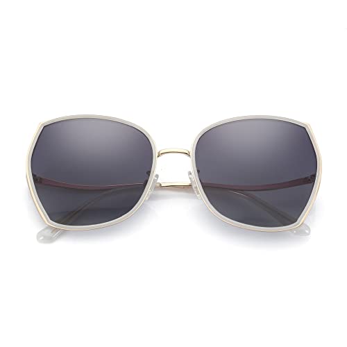 Zenottic Polarized Sunglasses For Women Cateye Oversized Vintage Metal Frame Gradient Lens Sun Glasses Uv400 Protection #TOP1