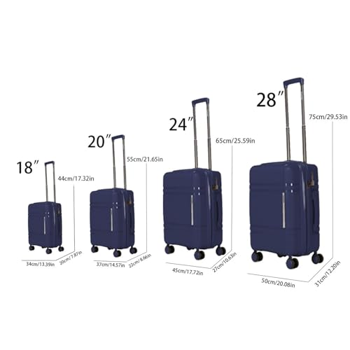 6-Piece Expandable Hard Shell Luggage Set with 360° Rotating Wheels - Lightweight Travel Luggage for Unisex, Includes Password Lock2