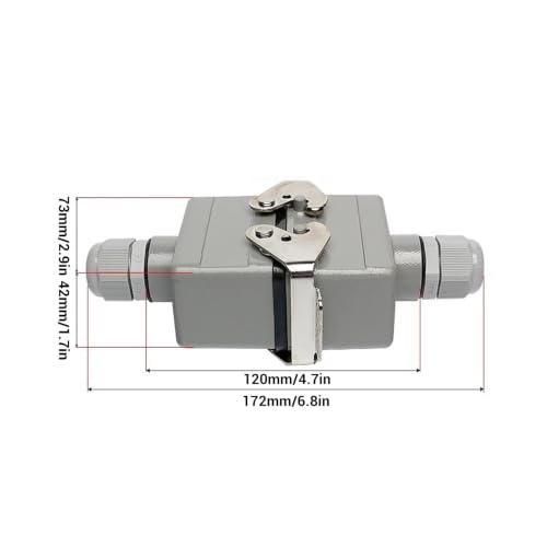 Conector industrial Luocute de 10 pines impermeable con cableado de tornillo 2