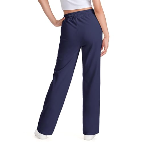 Youth Girls Soft Long Pants High Waist Stretchy Un𝐢form Trousers with Pockets Teen Kids Cotton Joggers Sweatpants3