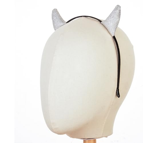 Merroyal Glitter Devil Horns Headband Halloween Fancy Dress Cosplay Hairband