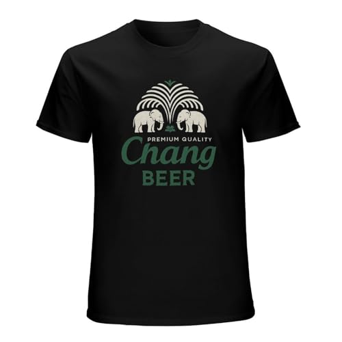 Chang Beer Thailand, Elephant, Bangkok, Logo T-Shirt Man's Fashion Black Unisex Tees L Chang Beer Thailand, Elephant, Bangkok, Logo T-Shirt Man's Fashion Black Unisex Tees L