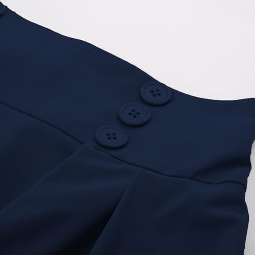 Image of Belle Poque Women's Midi Pleated A-Line Skirts Pockets