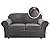 H.VERSAILTEX Real Velvet Plush 3 Piece Stretch Sofa Cover Velvet-Sofa Slipcover Loveseat Cover Furniture Protector Couch Soft Loveseat Slipcover for 2 Cushion Couch with Elastic Bottom(Loveseat,Grey)