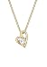 Produktbild Elli PREMIUM Halskette Damen Herz Liebe Bezaubernd mit Zirkonia Steinen 585 Gelbgold