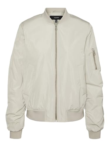 Image of VERO MODA Women's Vmninna Short Jacket Ent Bomber Jacket, Oatmeal, XS