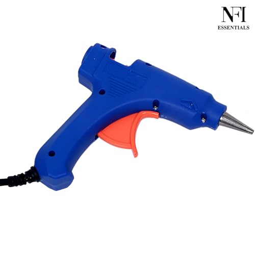Image of NFI essentials 20W Hot Melt Glue Gun With On-off Switch Anti Drip Heavy Duty Industrial Leak Proof DIY Projects for School Arts & Craft and Quick Repairs (Navy Blue)