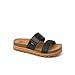 REEF Cushion Vista Hi Womens Platform Fashion Sandal, Arch Support, Ultra Soft Cushion Footbed, Black Braid, 8.5