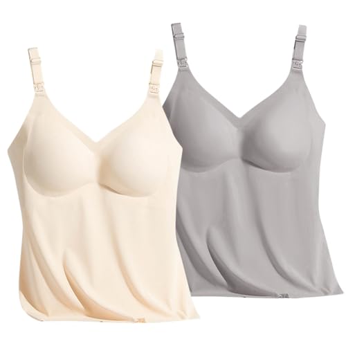 Haut d'allaitement sans couture anti-irritation : lot de 2 débardeurs de maternité confort