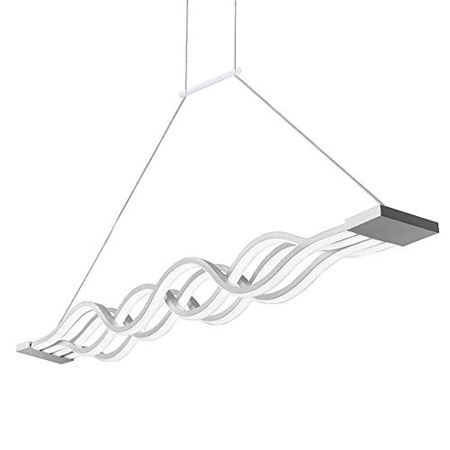 Lampe suspendue luminaire design vague LED intensité variable pour salon et cuisine
