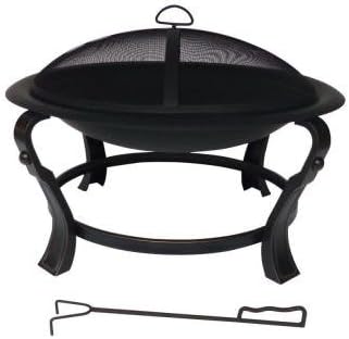 Hampton Bay Ashcraft - Fogata redonda de acero de 30 pulgadas