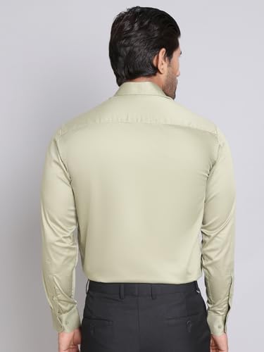 Image of Indian Needle Pista Men's Cotton Solid Formal Shirt. (Pista, XL)