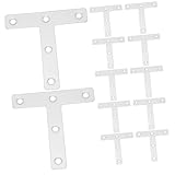 BUGUUYO 30 Piezas de ángulo de acero inoxidable engrosado sujetadores de esquina riostra de acero inoxidable soporte triangular Plata