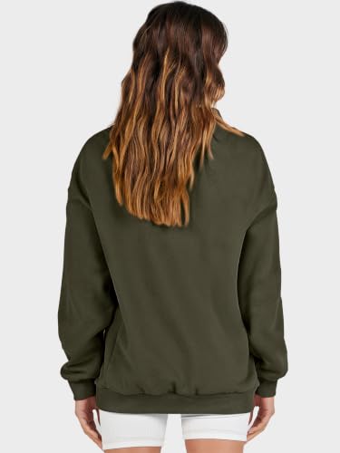 Image of ANRABESS Womens Oversized Sweatshirts Mock Neck Pullover