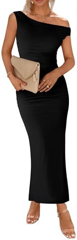 BTFBM 2025 Summer Wedding Guest Dresses for Women One Shoulder Bodycon Ruched Mesh Formal Cocktail Spring Fall Maxi Dress