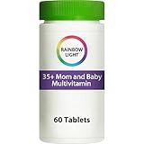 Rainbow Light - 35+ Mom & Baby, Daily Pre & Postnatal Food-Based Multivitamin to Support Fetal Development and a Healthy Pregnancy with Folate, Choline and B Vitamins, Vegetarian, 60 Tablets