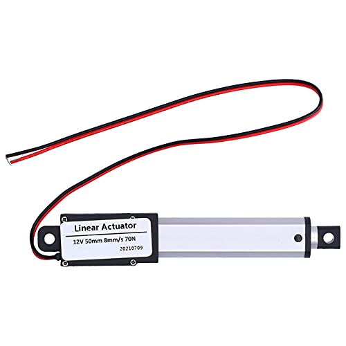 ANKROYU Linear Actuator, 50 mm Stroke Internal Limit Switch Mini Linear Motion Actuator, Low Noise High Speed Linear Actuator for Automotive Industrial (Stroke 50mm-8mm/s-70N)