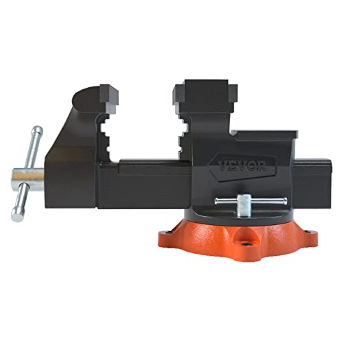 VEVOR Bench Vise, 6.5" Jaw Width 6.5" Forward &9.3" Reverse Opening, 360-Degree Swivel Locking Base Multipurpose Workbench with Anvil, Heavy Duty Ductile Iron with Bolts & Nuts, for Drilling, Pipe Cut 9 VEVOR Bench Vise, 6.5" Jaw Width 6.5" Forward &9.3" Reverse Opening, 360-Degree Swivel Locking Base Multipurpose Workbench with Anvil, Heavy Duty Ductile Iron with Bolts & Nuts, for Drilling, Pipe Cut - Image 9