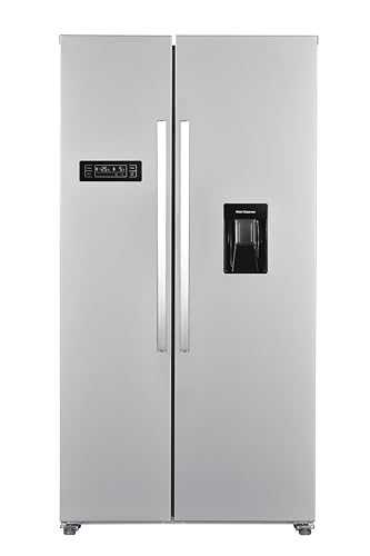 Wolkenstein Side-By-Side Kühl-Gefrierkombination WSBS518NFWDEIX | 529 Liter Nutzinhalt | 185 Liter 4 Sterne Gefrierraum | NoFrost | 2L Wasserspender | Sehr leise mit 39 dB | Display mit Touch Control