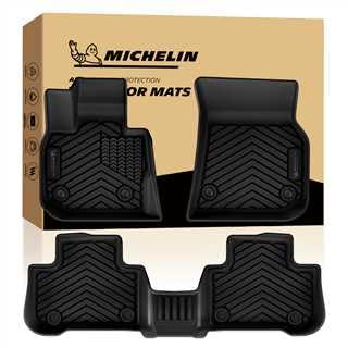 Image of Michelin Vehicle Mats, All-Weather TPE Custom Fit Liner for 2018-2024 BMW X3 & 2019-2025 BMW X4 (3 Piece), Premier