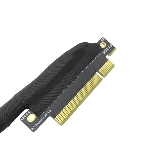 JMT PCIE 4.0 X8 / X16 GPU Extension Cable 16GBS AI Server Adapter Silver-Plated for Graphics Card Network Card (X8 to X8 Right in,30cm) miniatura 2