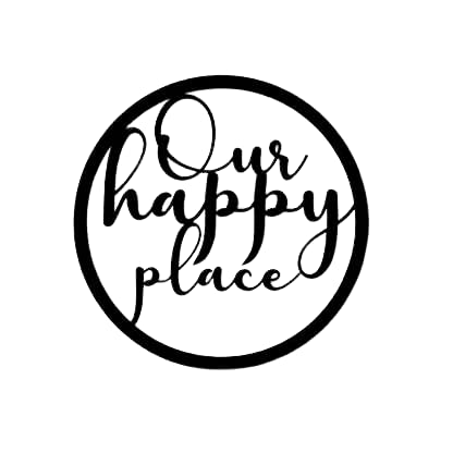 Prinzip Our Happy Place Acrylic 3D Board Design For Door Wall hanging Home Office Hotel Villa Front Door Decor Outside