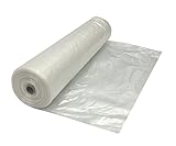 Norkan Clear Plastic Poly Sheeting - 4 mil - (10' x 100') - Translucent Heavy-Duty Waterproof Vapor Barrier for Construction, Painting, Landscaping, and DIY Projects