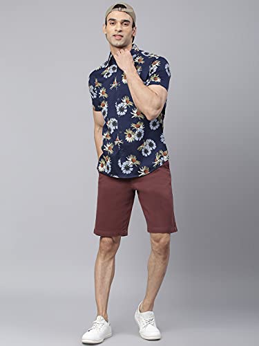 Image of Dennis Lingo Men's Printed Slim Fit Cotton Casual Shirt