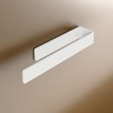 LIEBHEIM Porta Asciugamani Bagno Adesivo - Appendi Asciugamani Bagno - Portasciugamani Adesivo - Portasciugamani da Parete - senza forare (alluminio bianco, 22 cm)