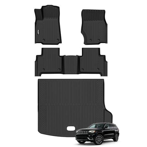 Bingoliner Floor Mats for Jeep Grand Cherokee (Include 4xe Not WK or L) 2022-2025 2026 Trunk Mat All Weather TPE Protector for Jeep Grand Cherokee Accessories
