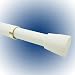 Graber 7/16-Inch Round Spring Tension Rod 28 to 48-Inch Adjustable Width - White
