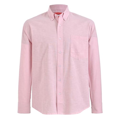 Lista de Camisas Caballero del mes. 46 Cavalatti Camisa Casual Lino Manga Larga Mediana para Hombre