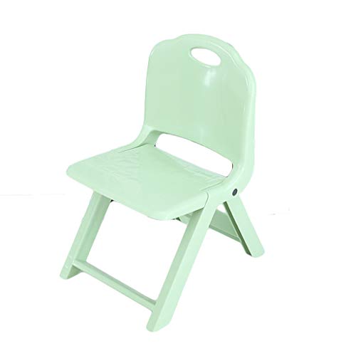 Artist Chair Thick Folding Stool Backrest Plastic Portable Home Chair Outdoor Creative Small Bench Child Chair HUYP (Color : Green)