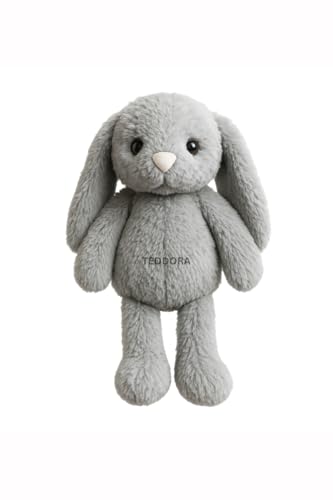 Image of Bunny Soft Toy for Girls Boys Kids,Grey,Teddy Rabbit Animal Plush Stuffed Baby Teddy Gift Birthday, 25cm