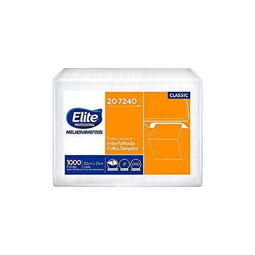 Elite Papel Toalha Interfolhado Folha Simples Com 1.000 Folhas