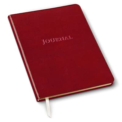 Leather Large Journal Ruled, by Gallery Leather, 9.75"x7.5" (Acadia Deep Red)